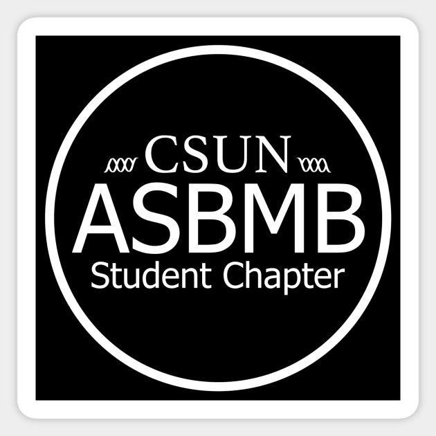 ASBMB Logo (White Print) Sticker by csunasbmbchapter